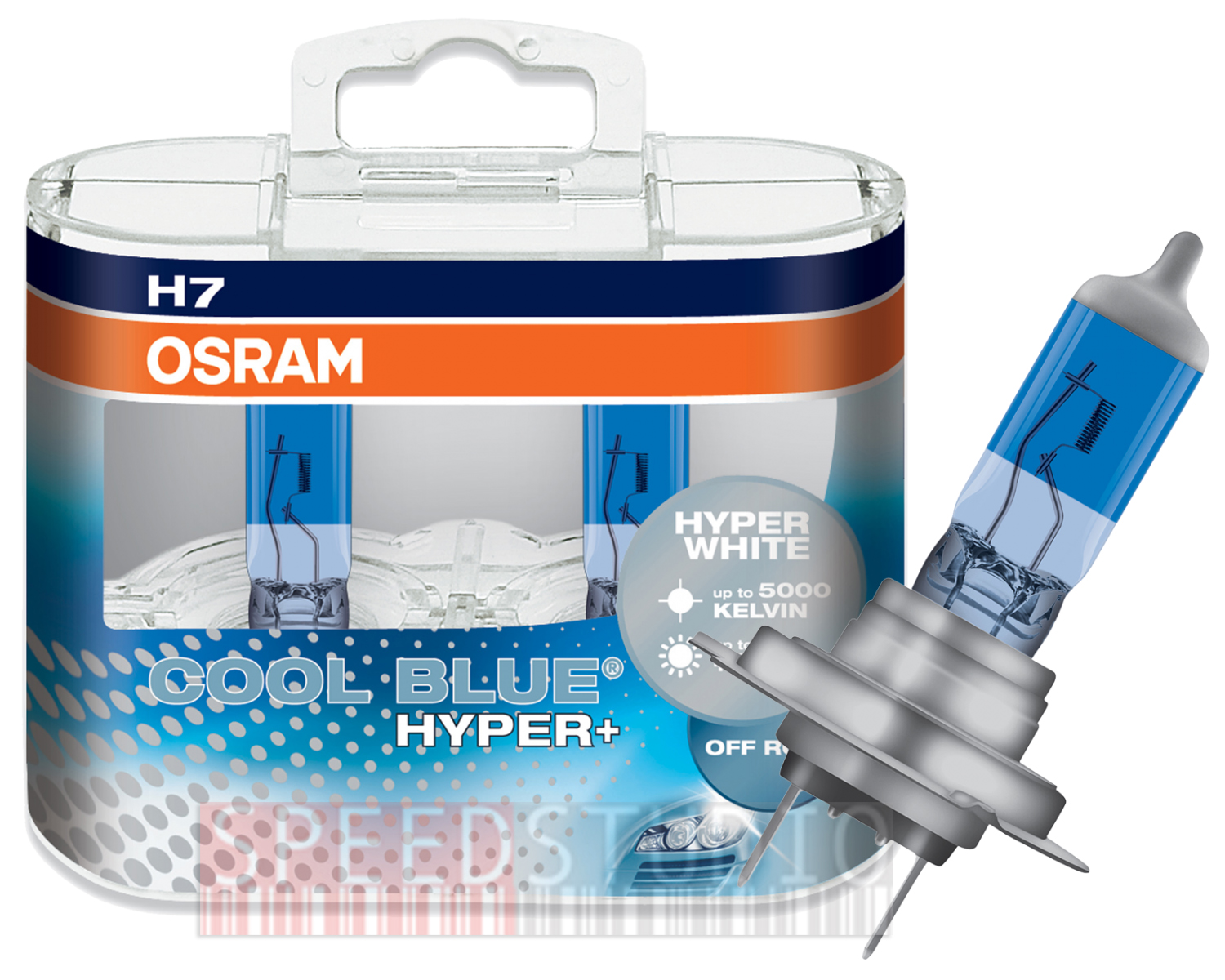 Osram หลอดไฟหน้า รถยนต์ H7 รุ่น Cool Blue Hyper Plus 5000K + 50%