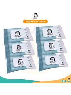 Dr.Penguin ทิชชู่เปียก เบบี้ไวฟ์ Food Grade 30 แผ่น แพ็ค 6 ห่อ