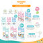 Nuebabe ขวดนมทรงเอวฝาครอบหมี 2 4 8 oz.
