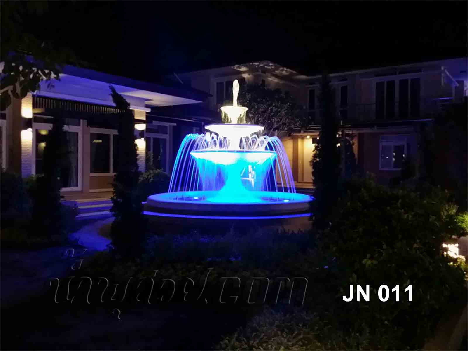 บ่อน้ำพุวงกลม พานน้ำพุ 3 ชั้น ที่บ้านคุณจิรณี ที่ถ.เลียบคลองภาษีเจริญ