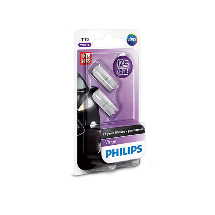 Philips หลอดไฟหรี่ LED T10 Vision 6000K