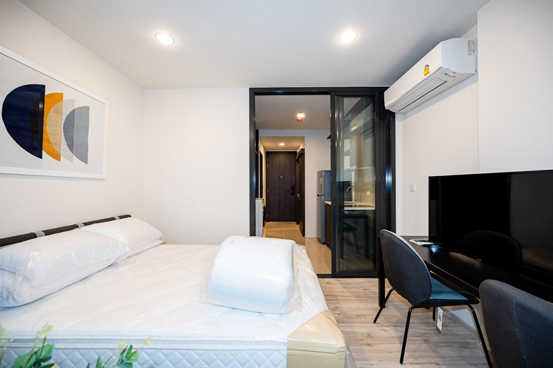 ให้เช่าคอนโด เอ็กซ์ที ห้วยขวาง พื้นที่ 29.6 ตร.ม. 1 ห้องนอน เช่า 16,000 บ/ด