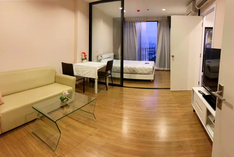 ให้เช่าคอนโด เดอะ ทรี อินเตอร์เชนจ์ พื้นที่ 36 ตร.ม. 1 ห้องนอน เช่า 12,000 บ/ด