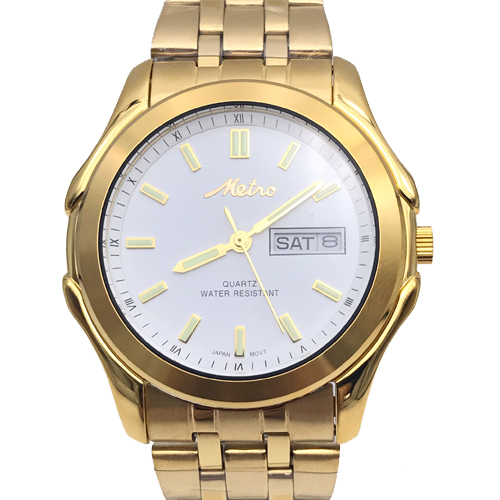 Metro นาฬิกาข้อมือผู้ชายเรือนทอง รุ่น 28359MW
