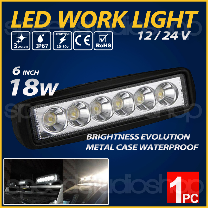ไฟตัดหมอก สปอร์ตไลท์ Work light รถยนต์ เรือ มอเตอร์ไซค์ บิ๊คไบค์ ออฟโรด 4WD LED 18 วัตต์ สีขาว
