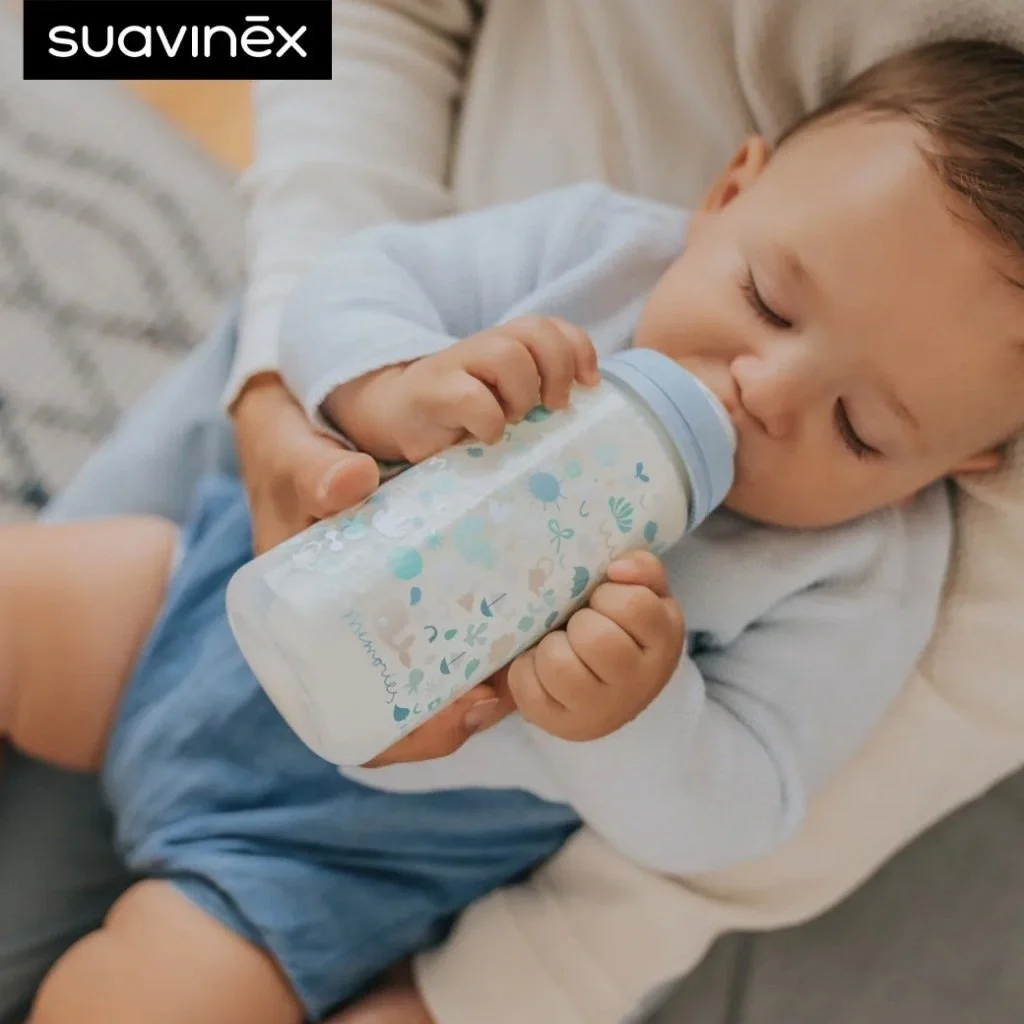 Suavinex ขวดนมเด็ก PPSU ขวดแก้ว พร้อมจุก สำหรับเด็ก 0 - 18 เดือน+