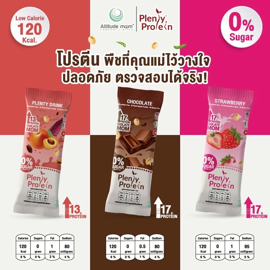 Attitudemom Plenty Protein วิตามินเสริมอาหาร เพลนตี้ โปรตีน สำหรับคนท้อง