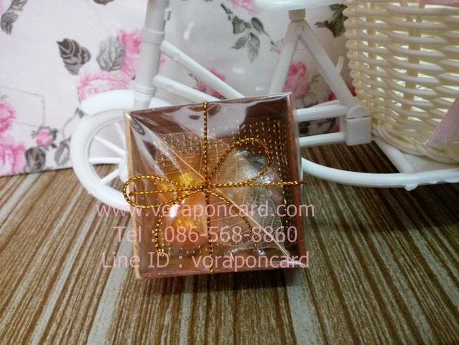 เทียนหอมหมูเงินหมูทองกล่องไม้