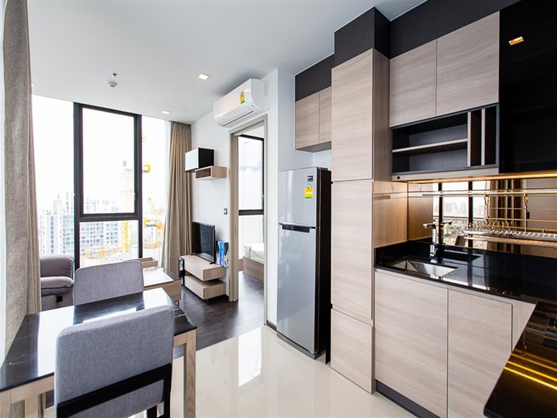 ให้เช่าคอนโด เดอะ ไลน์ อโศก-รัชดา พื้นที่ 37 ตร.ม. 1 ห้องนอน เช่า 27,000 บ/ด