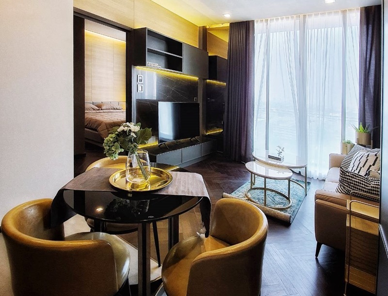 ให้เช่าคอนโด เดอะ โมนูเมนต์ สนามเป้า พื้นที่ 46.50 ตร.ม. 1 ห้องนอน ให้เช่า 45,000 บ/ด