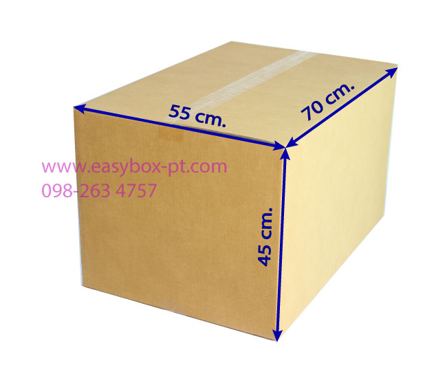 J (5 ชั้น) ไม่พิมพ์ กล่องไปรษณีย์ฝาชนสีน้ำตาล