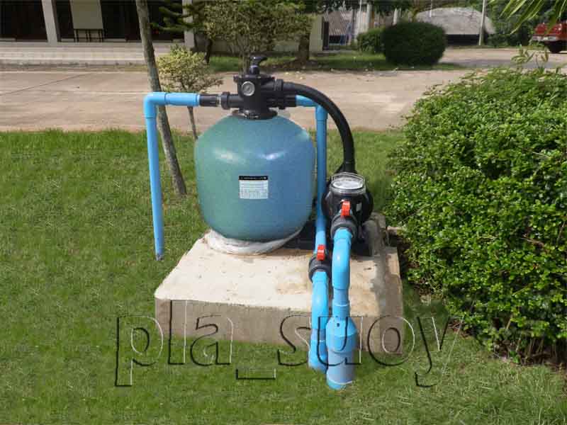 น้ำพุ ฮวงจุ้ย ด้านหน้าบริษัท UNITEX RUBBER ที่ จ. ระยอง