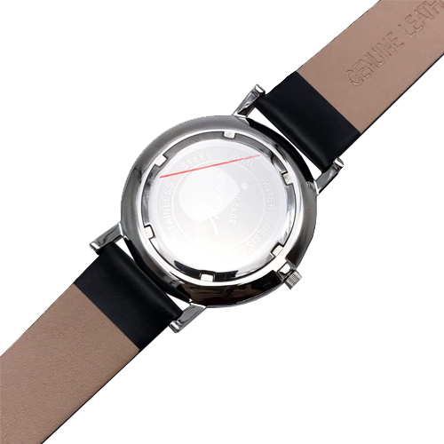 Metro นาฬิกาข้อมือผู้ชายสายหนังดำ-หน้าปัดขาว รุ่น 20125M-W