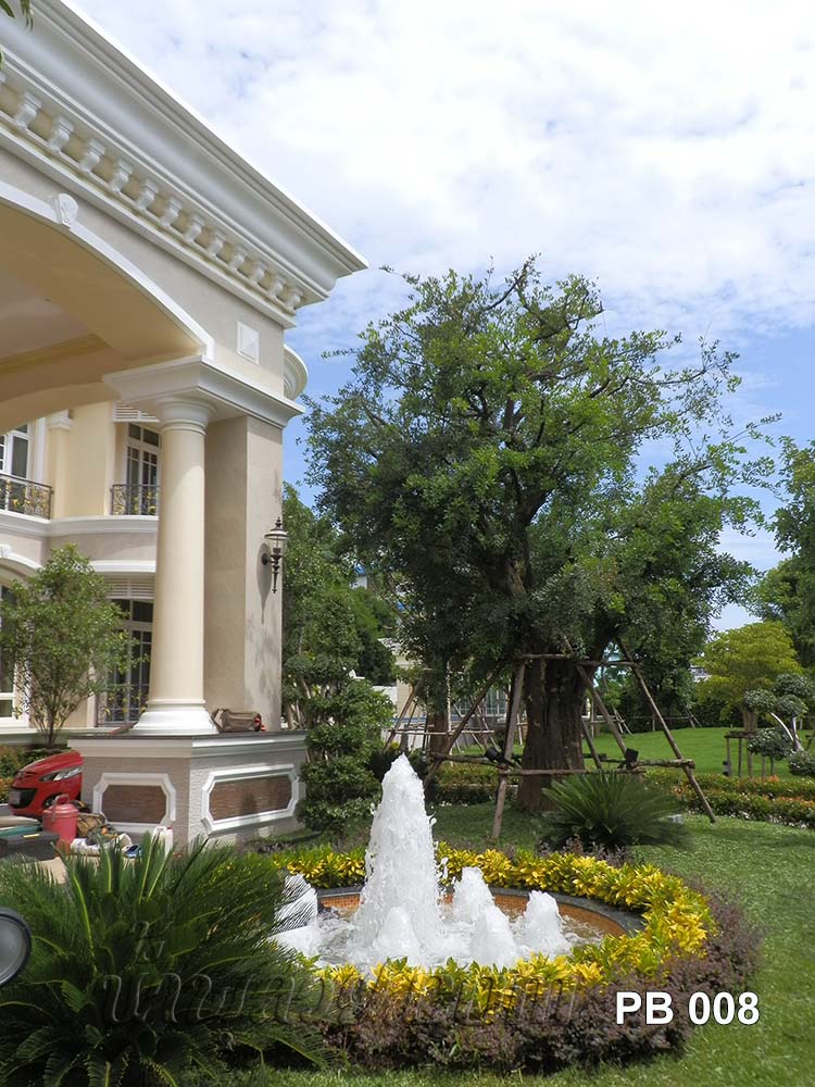 บ่อน้ำพุวงกลม หน้าบ้านคุณ พัชนี ซอยแบริ่ง32