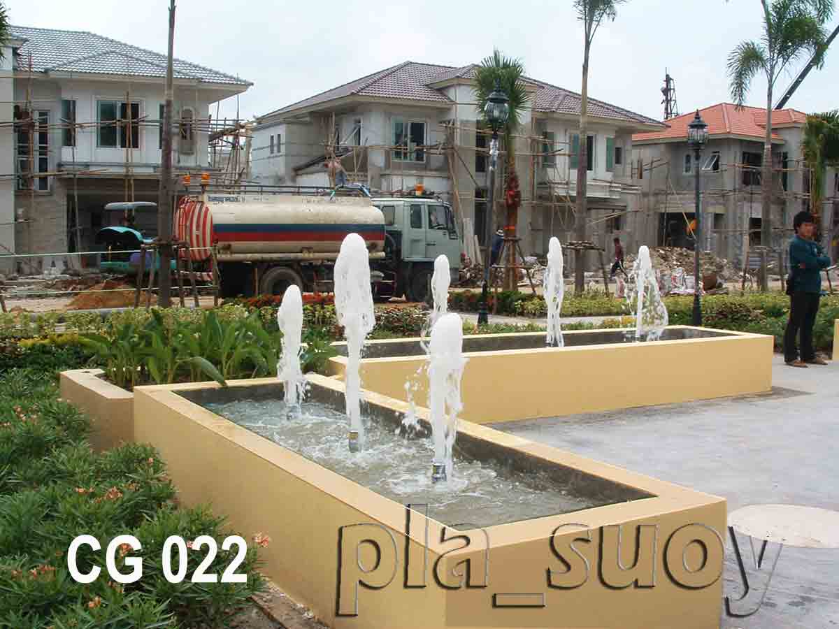 บ่อน้ำพุกลางโครงการ CASA GRAND เป็นบ้านหรูมีระดับ สไตล์ยุโรป