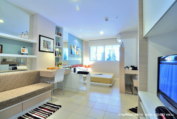 ให้เช่าลุมพินี คอนโดทาวน์ รามอินทรา-นวมินทร์ พื้นที่ 25 ตร.ม. 1 ห้องนอน เช่า 7,000 บ/ด