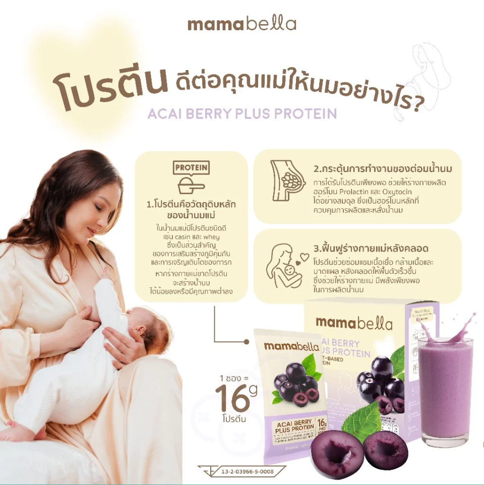 Mamabella Mamilk มามิลค์ น้ำชงอินทผลัมสด วิตามิน อาหารเสริม และ โปรตีนสำหรับคุณแม่