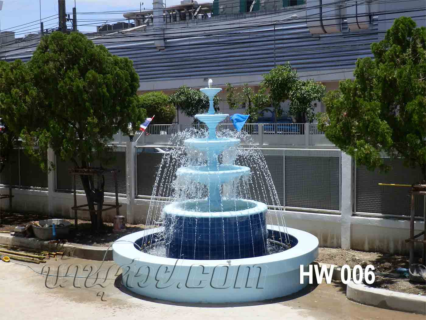 บ่อน้ำพุฮวงจุ้ย พาน 4 ชั้น ด้านหน้า บริษัท โฮซิเวลล์ เทคโนโลยี่ จำกัด