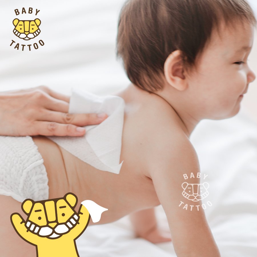 BABY TATTOO Baby Wipes ผ้าเช็ดอเนกประสงค์ ทิชชู่เปียก เบบี้ไวพ์ สำหรับเด็ก
