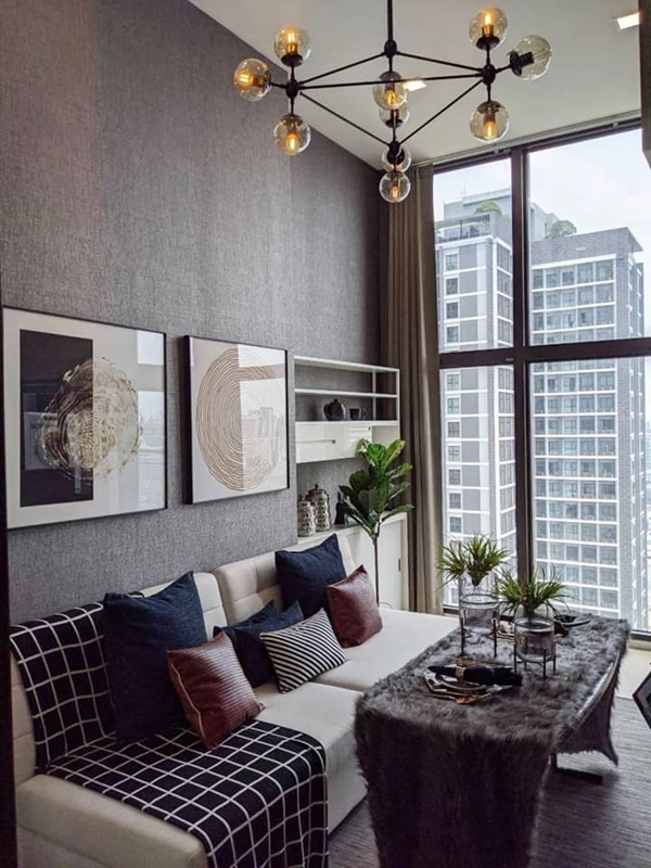 ให้เช่า ชีวาทัย เรสซิเดนซ์ อโศก พื้นที่ 42 ตร.ม. 1 ห้องนอน (ดูเพล็กซ์) เช่า 23,000 บ/ด