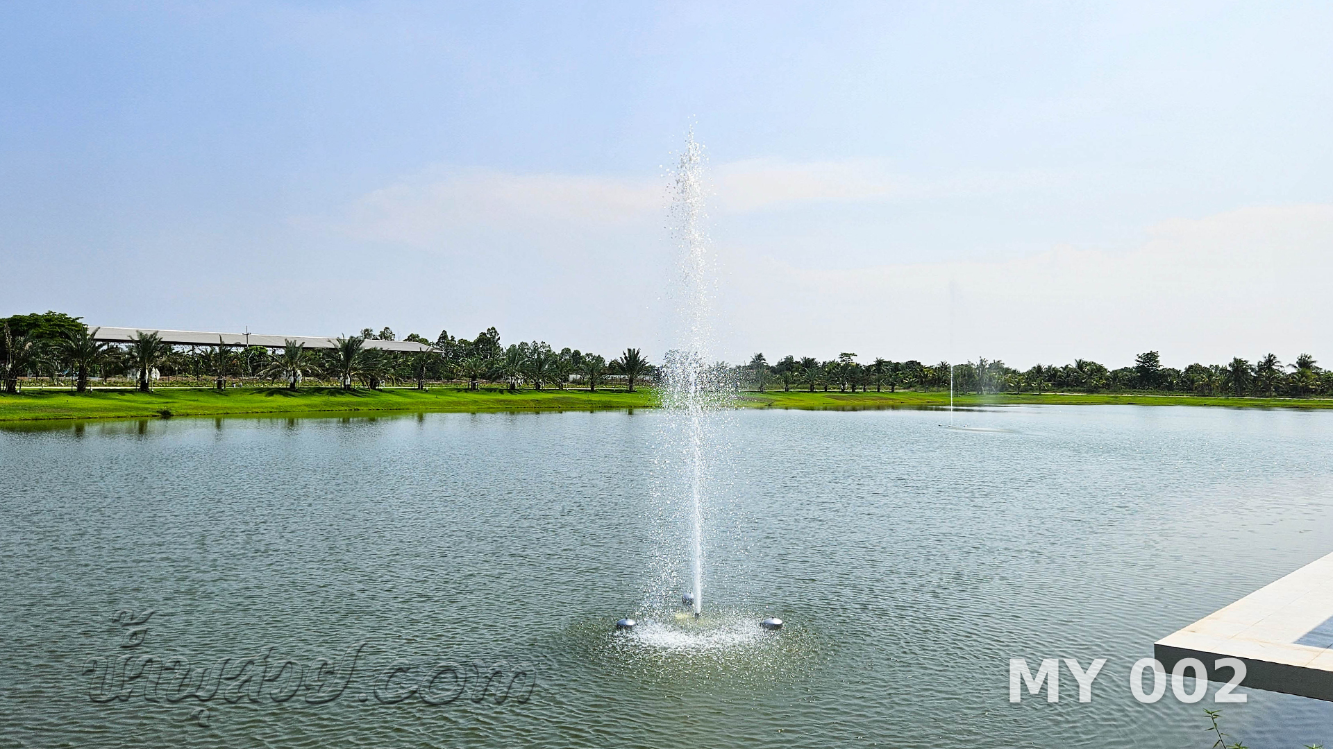 น้ำพุทุ่นลอย ทรงต้นสน MOO YOO ROSE HOUSE จ.นครปฐม