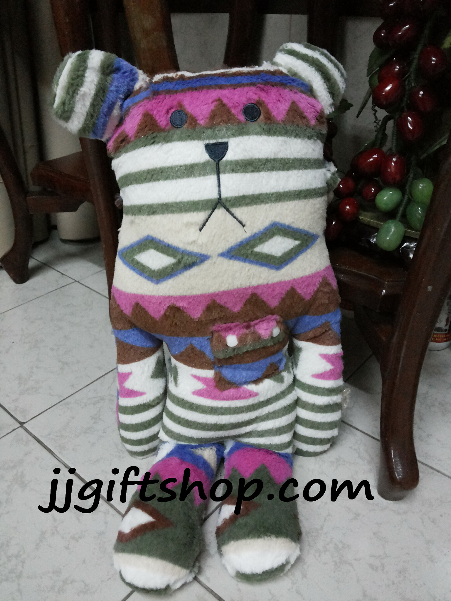 ตุ๊กตาหมอนข้าง คราฟท์ craft ลายแนววินเทจ ขนาด 56 cm