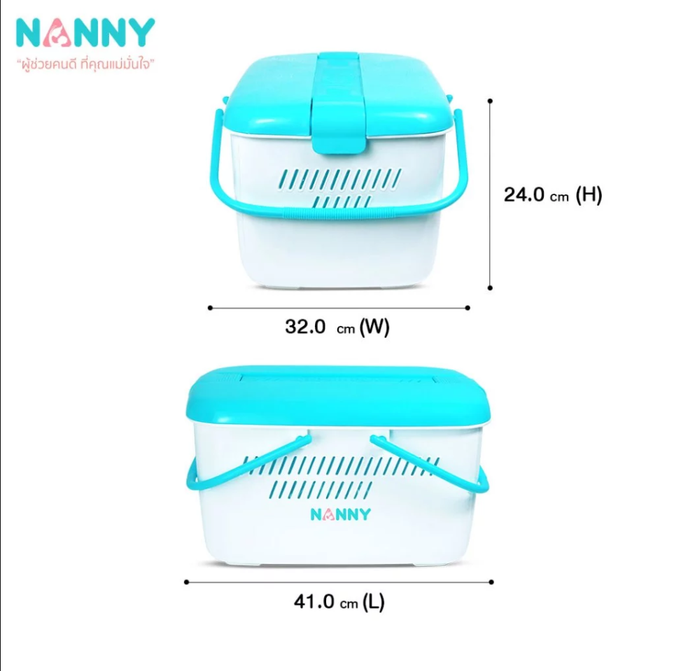 Nanny ตะกร้าใส่ของเตรียมคลอด ตะกร้าเอนกประสงค์ ขนาด 18 ลิตร