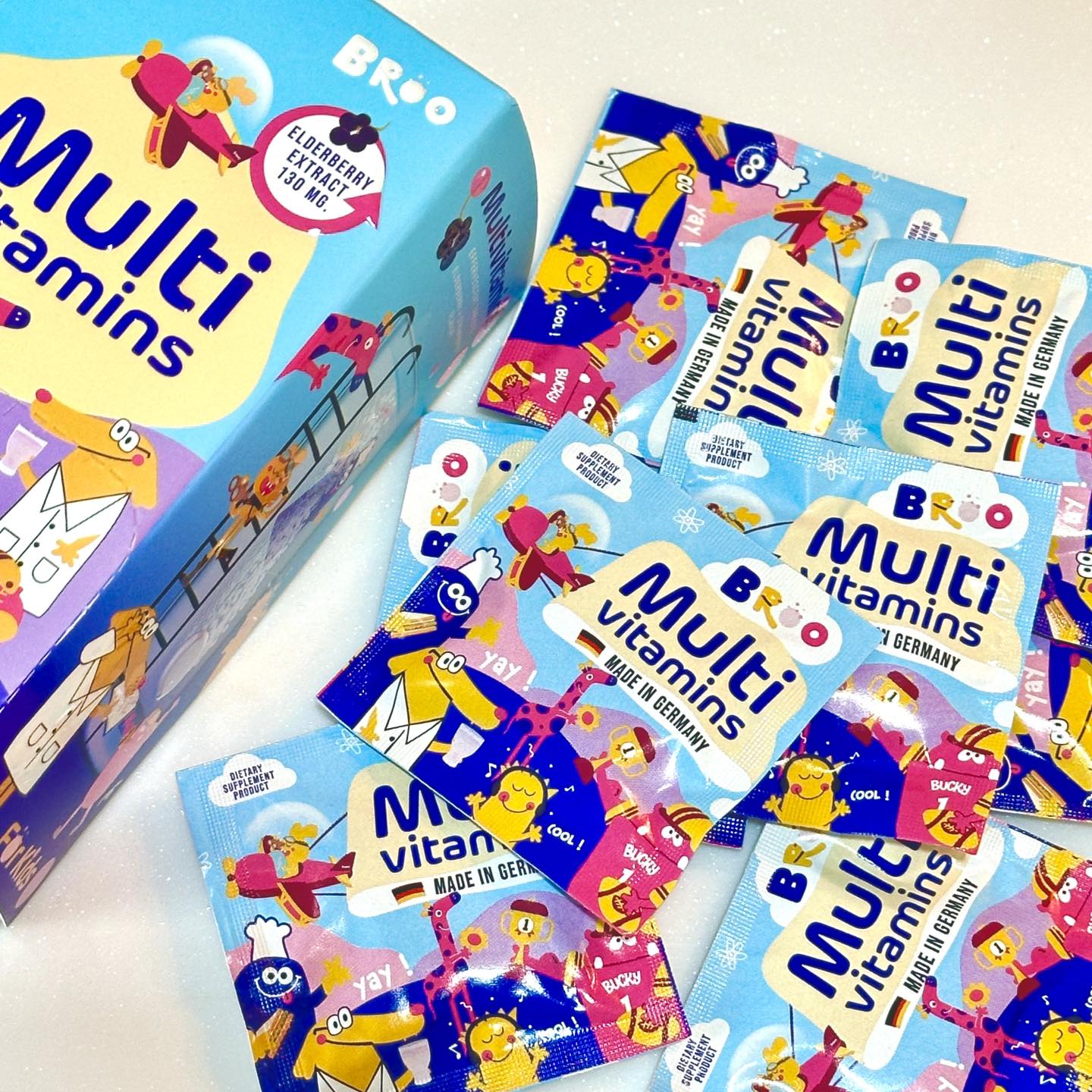 BROO multivitamins มัลติวิตามิน วิตามินรวม สำหรับเด็ก 2 ปี ขึ้นไป