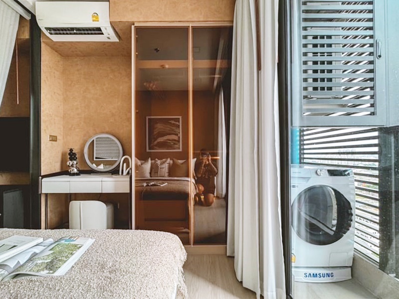 ให้เช่าคอนโด วันไนน์ไฟว์ อโศก-พระราม 9 พื้นที่ 28 ตรม. 1 ห้องนอน เช่า 22,000 บ/ด