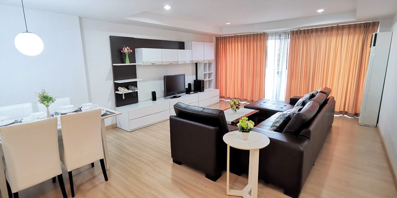 ให้เช่าคอนโด พีพีอาร์ เรสซิเด้นซ์ พื้นที่ 120 ตรม. 2 ห้องนอน เช่า 50,000 บ/ด