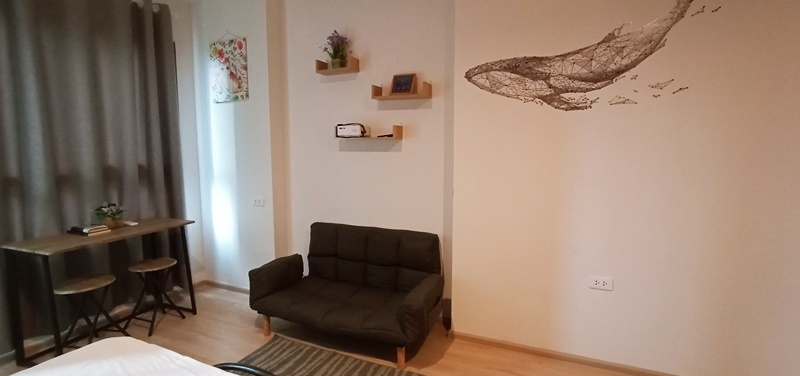 ให้เช่าคอนโด ไอดีโอ พระราม 9 ตัดใหม่ พื้นที่ 26.46 ตร.ม. สตูดิโอ เช่า 8,500 บ/ด