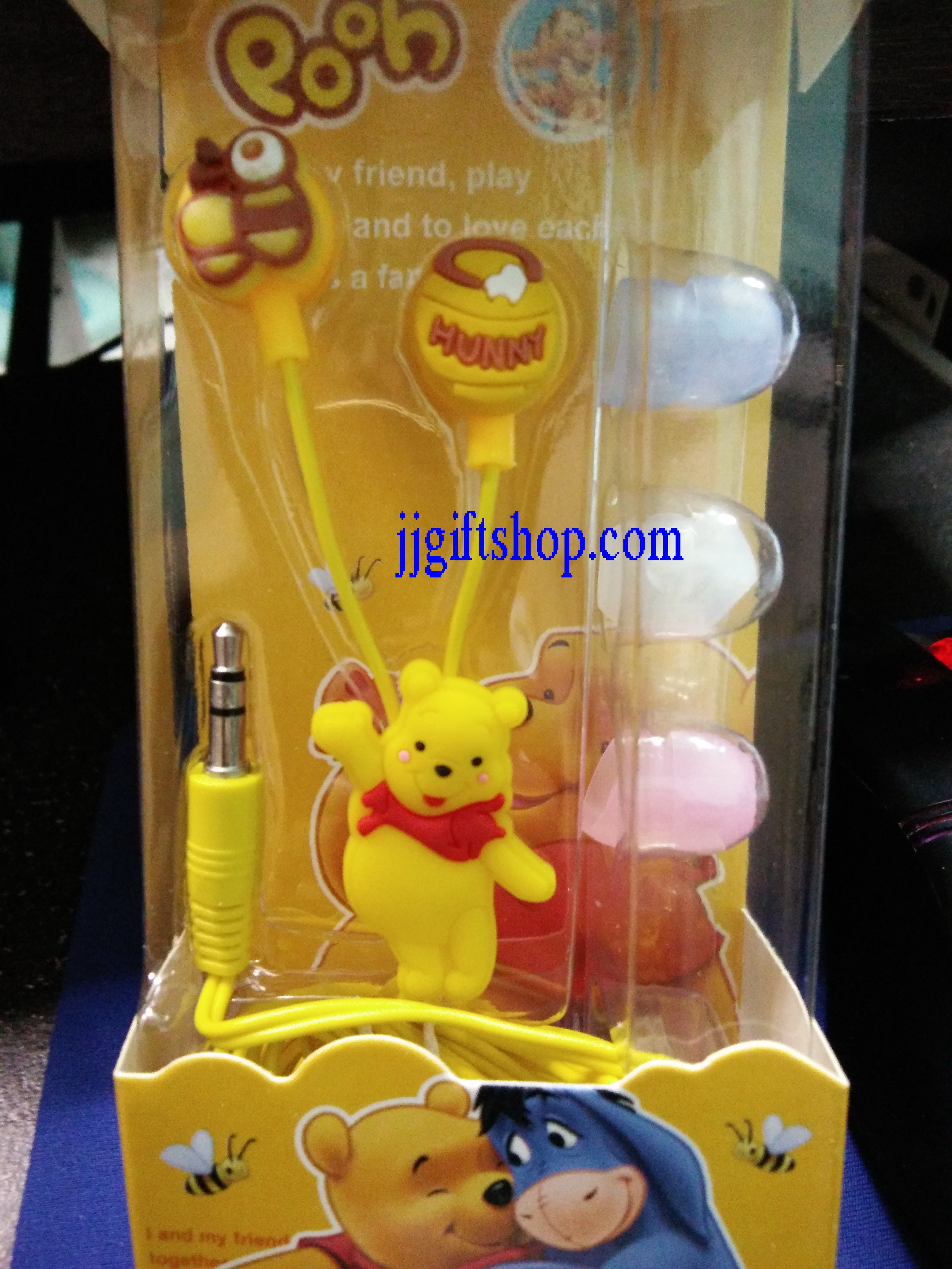 หูฟัง ลายหมีพูร์ พร้อมยางเปลี่ยนหูฟัง 3 สี