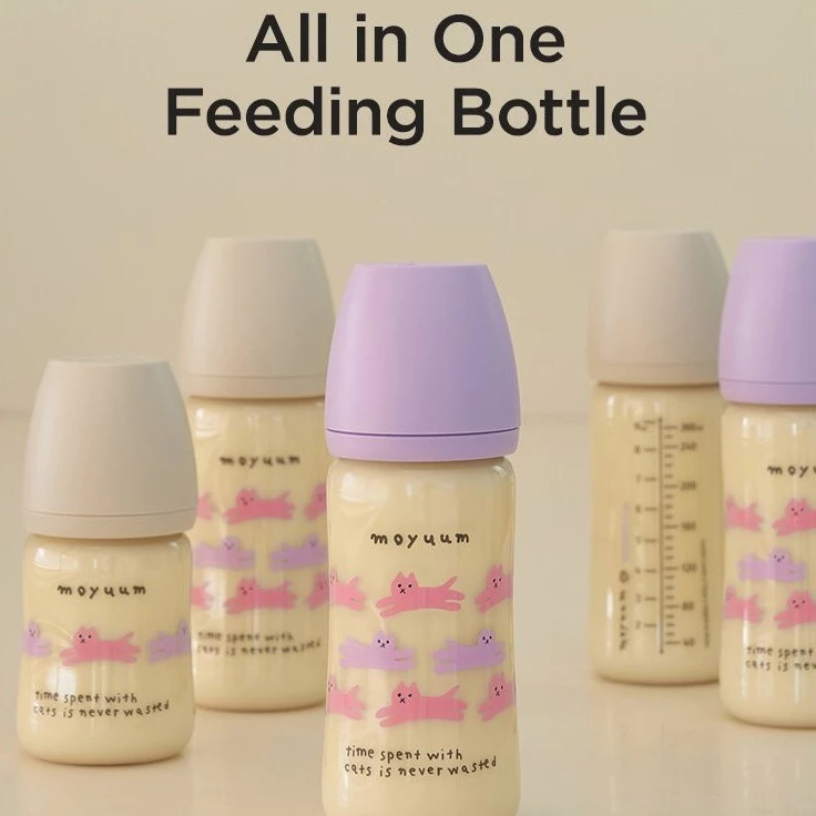 Moyuum ขวดนมเด็ก PPSU โมยูม ALL IN ONE พร้อมจุก สำหรับ 0 - 6 เดือน+