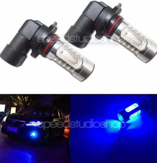 LED หลอดไฟรถยนต์ รุ่น HB4 9006 COB LED สีฟ้า 2 หลอด
