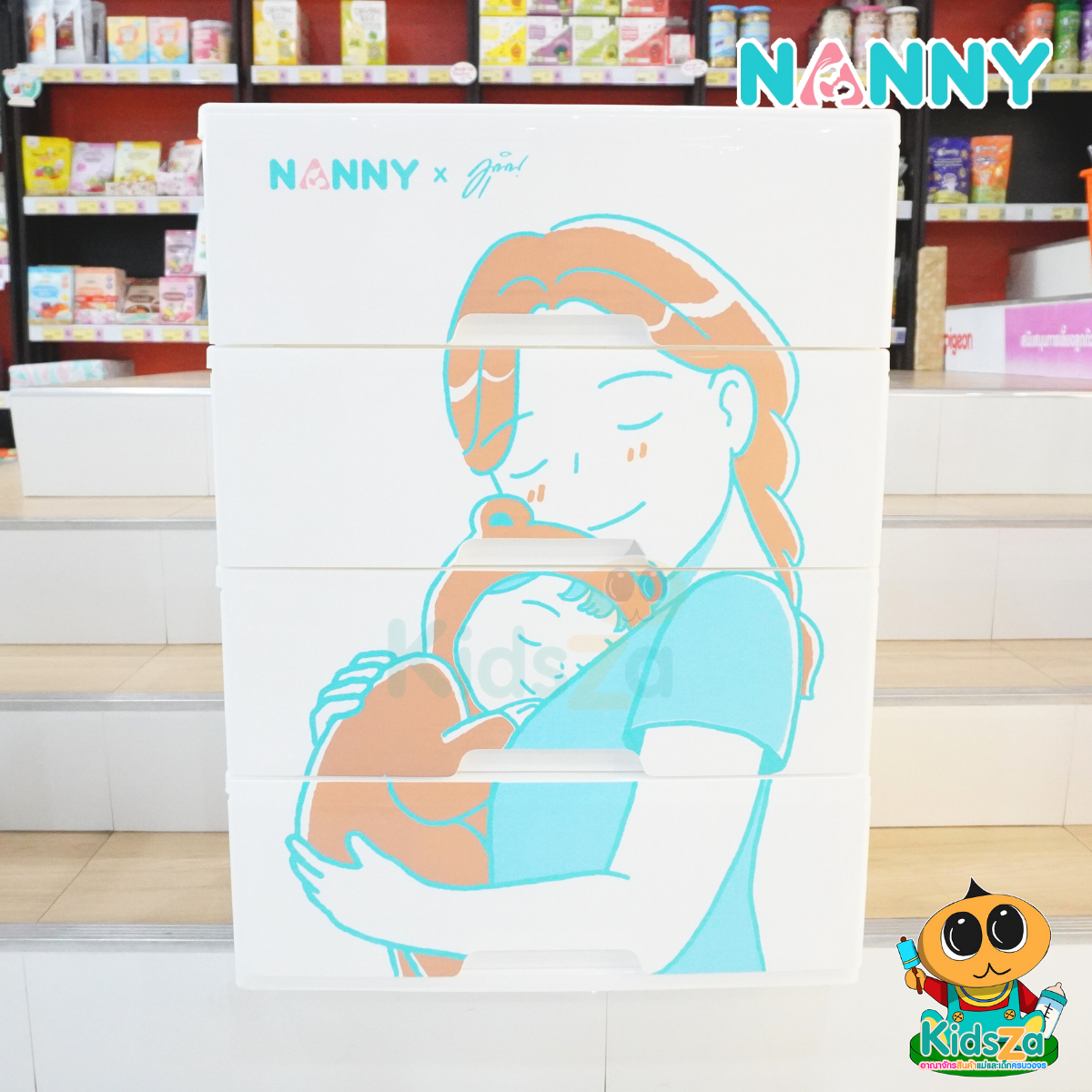 Nanny แนนนี่ ลิ้นชัก อเนกประสงค์ ใส่ของใช้เด็ก 4 ชั้น ลายมุนิน