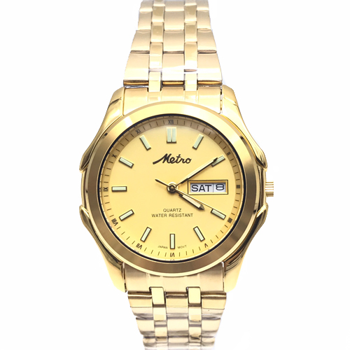 Metro นาฬิกาข้อมือผู้ชายเรือนทอง รุ่น 28359MG