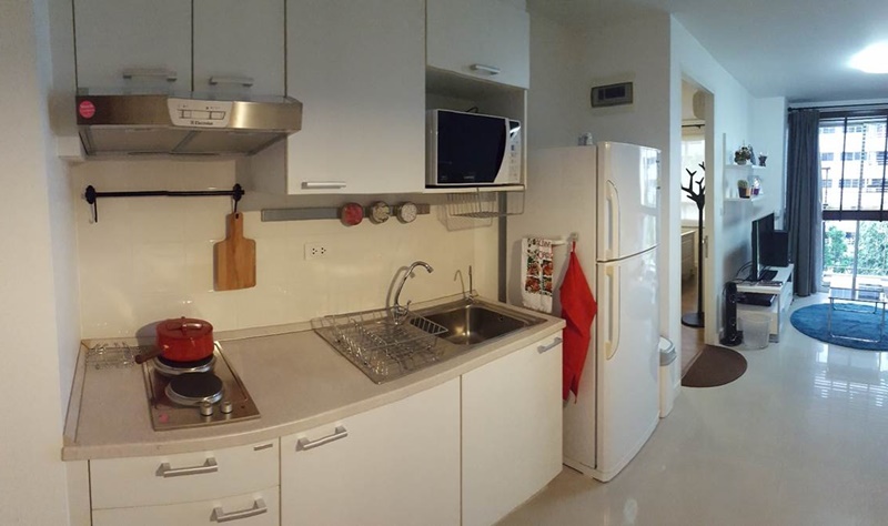 ให้เช่าคอนโด เดอะ โคลเวอร์ ทองหล่อ พื้นที่ 57 ตร.ม. 1 ห้องนอน เช่า 18,000 บ/ด