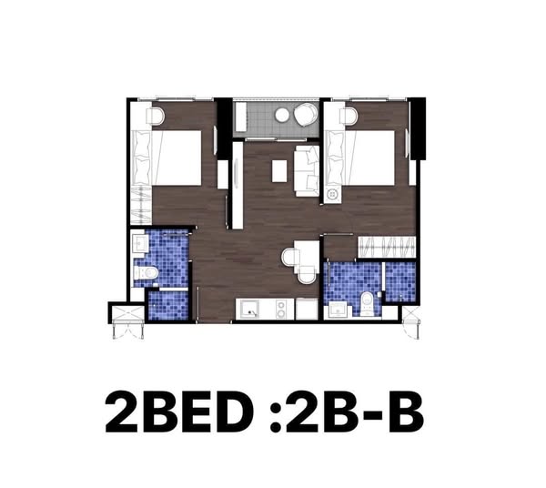 KD-F24.1 ให้เช่าคอนโด อาร์ทีมิส สุขุมวิท 77 พื้นที่ 47 ตรม. 2 ห้องนอน ราคาเช่า 22,000 /เดือน