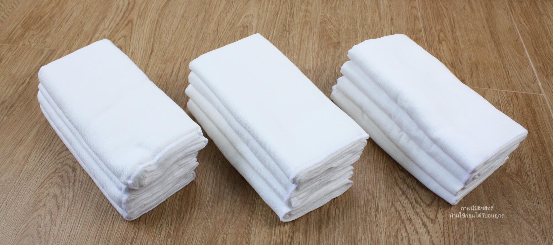 NES'S [12ผืน] [27x27นิ้ว] [สีขาวล้วน] ผ้าอ้อมสาลู เกรดอองฟอง สำหรับเด็ก