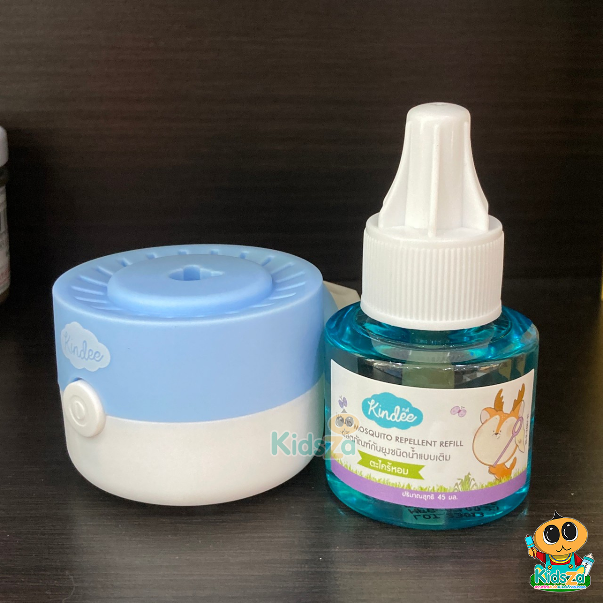 Kindee เครื่องไล่ยุงไฟฟ้า รุ่นไร้สาย พร้อมรีฟีลกลิ่นตะไคร้หอม 45ml