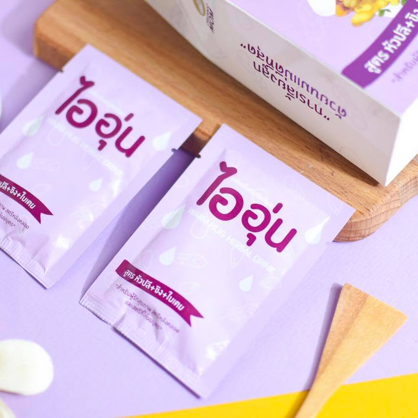 ไออุ่น เครื่องดื่มหัวปลี ชนิดผง สูตรหัวปลี ขิง ใบเตย