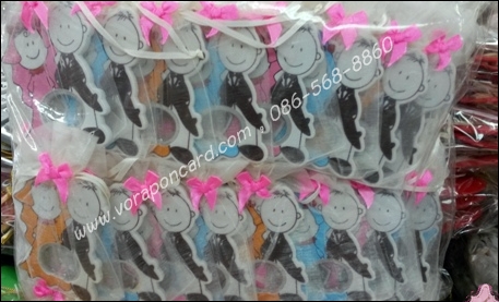 ที่เปิดขวดบ่าวสาวหัวล้านแพคถุงผ้า