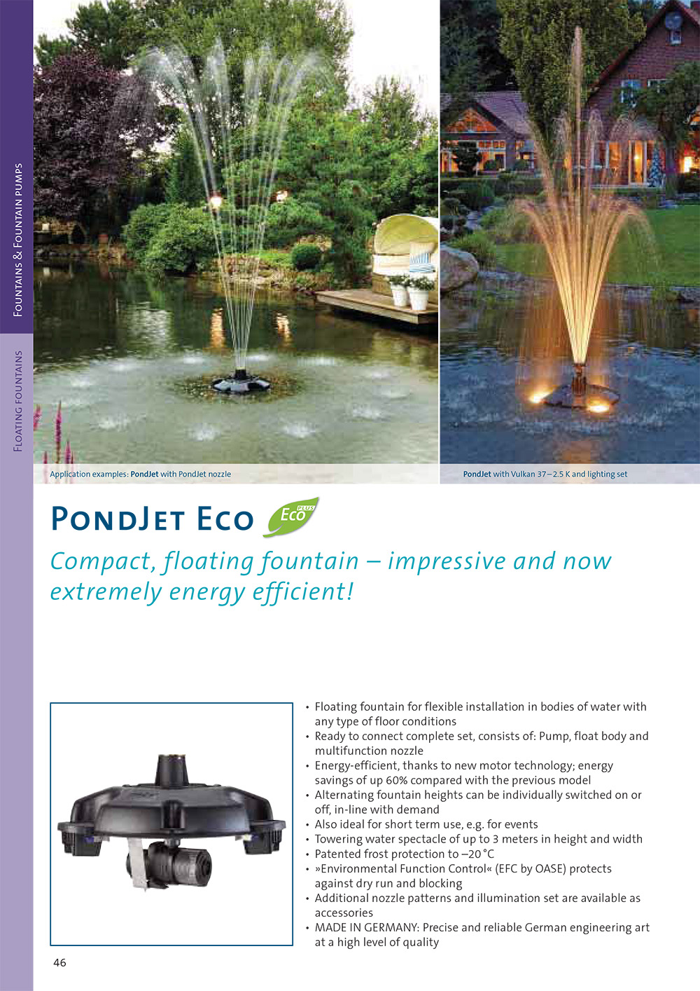 OASE น้ำพุทุ่นลอยแบบสำเร็จรูป รุ่น PondJet Eco