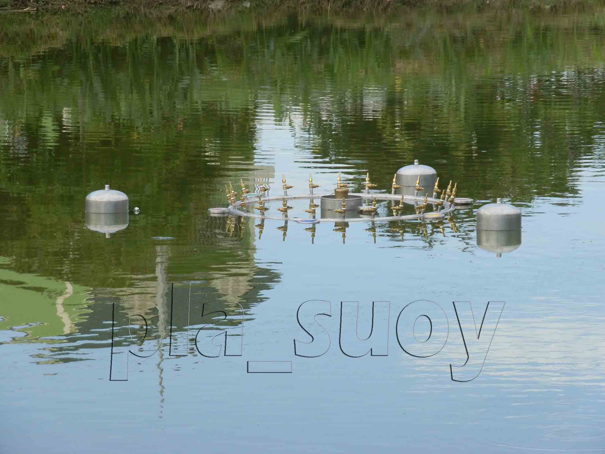 น้ำพุทุ่นลอยดอกชบา ที่เทศบาลเมืองแหลมฉบัง