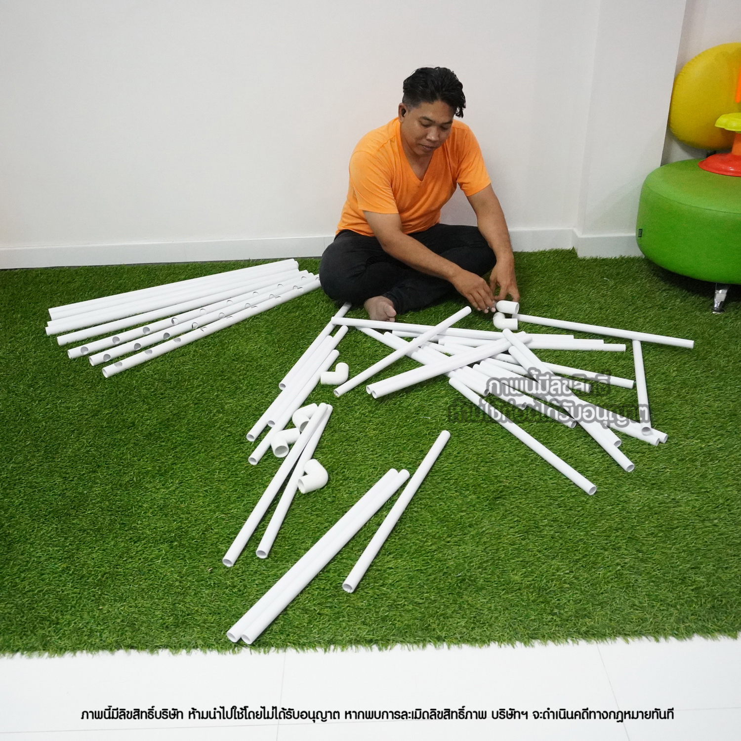 Kidsza คอกกั้นเด็ก ท่อ PVC สีขาว [ขนาด 150x150x65 cm]