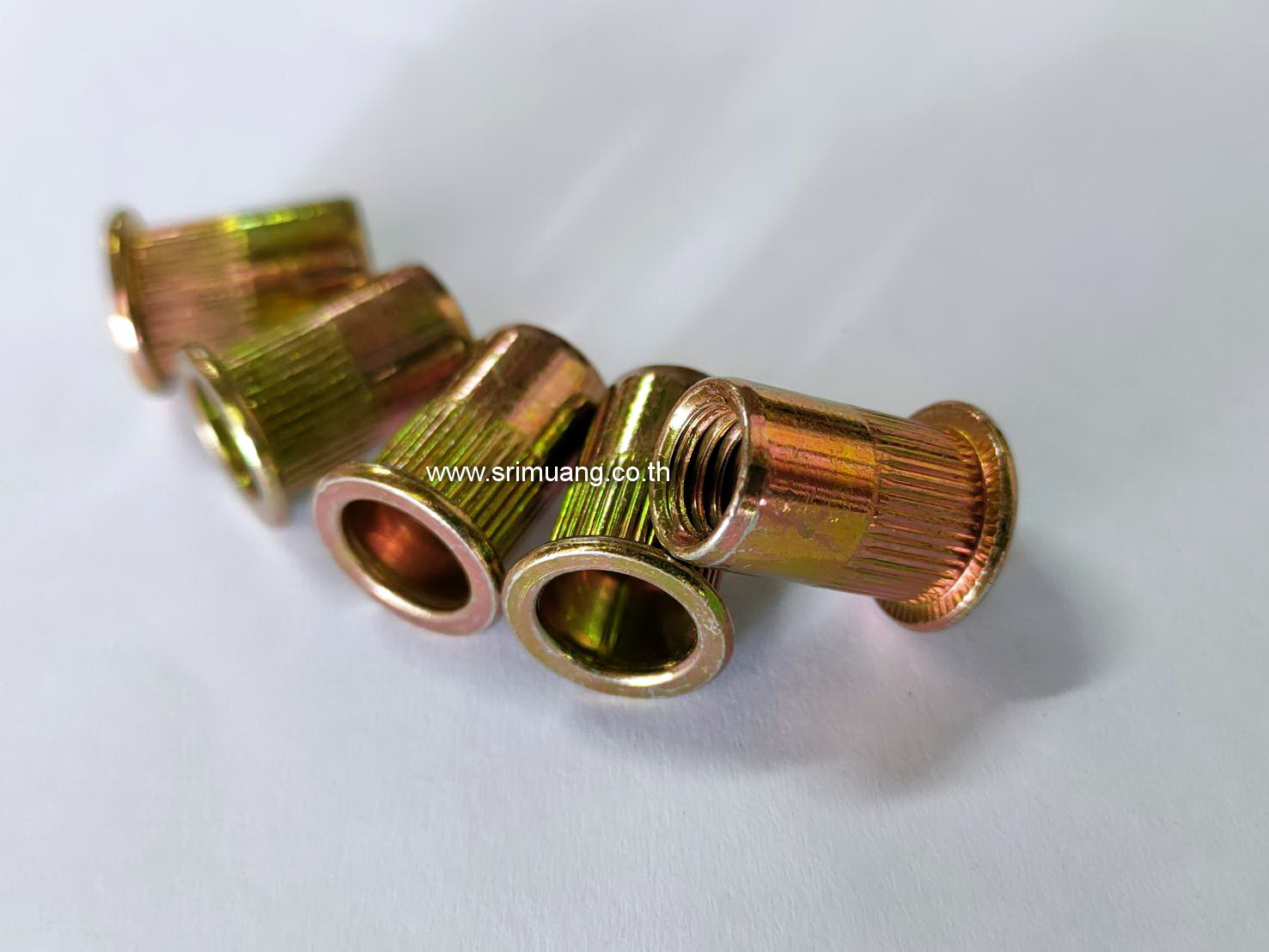 รีเวทนัทเหล็ก หัวแบน มีลาย Rivet nut