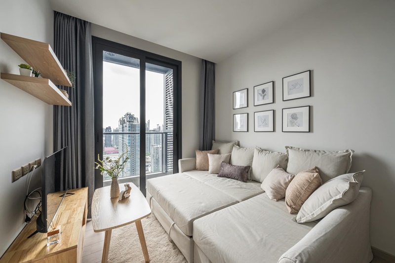 ให้เช่าคอนโด วันไนน์ไฟว์ อโศก-พระราม 9 พื้นที่ 43 ตรม. 1 ห้องนอน เช่า 30,000 บ/ด