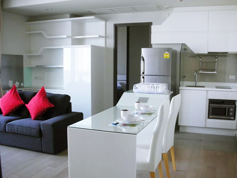 ให้เช่าคอนโด ไพน์ บาย แสนสิริ พื้นที่ 45 ตร.ม. 1 ห้องนอน เช่า 29,000 บ/ด