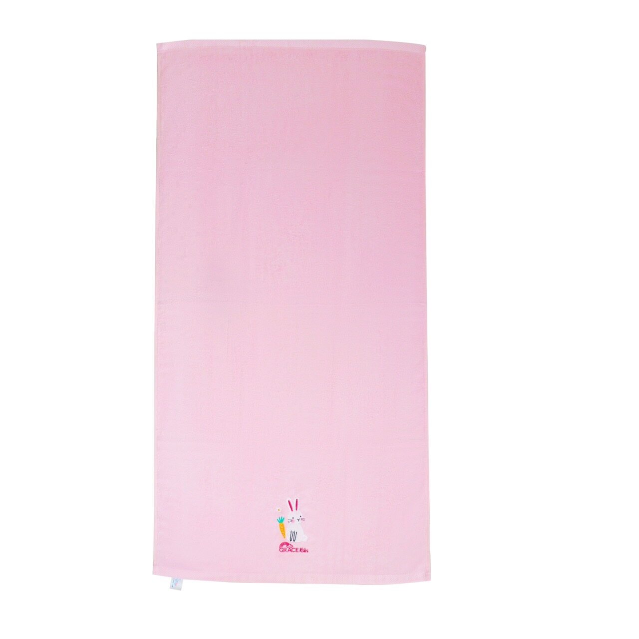 Grace Kids ผ้าเช็ดตัวเยื่อไผ่ลายกระต่าย [ชมพู] [ขนาด 60 X 120 ซม.]