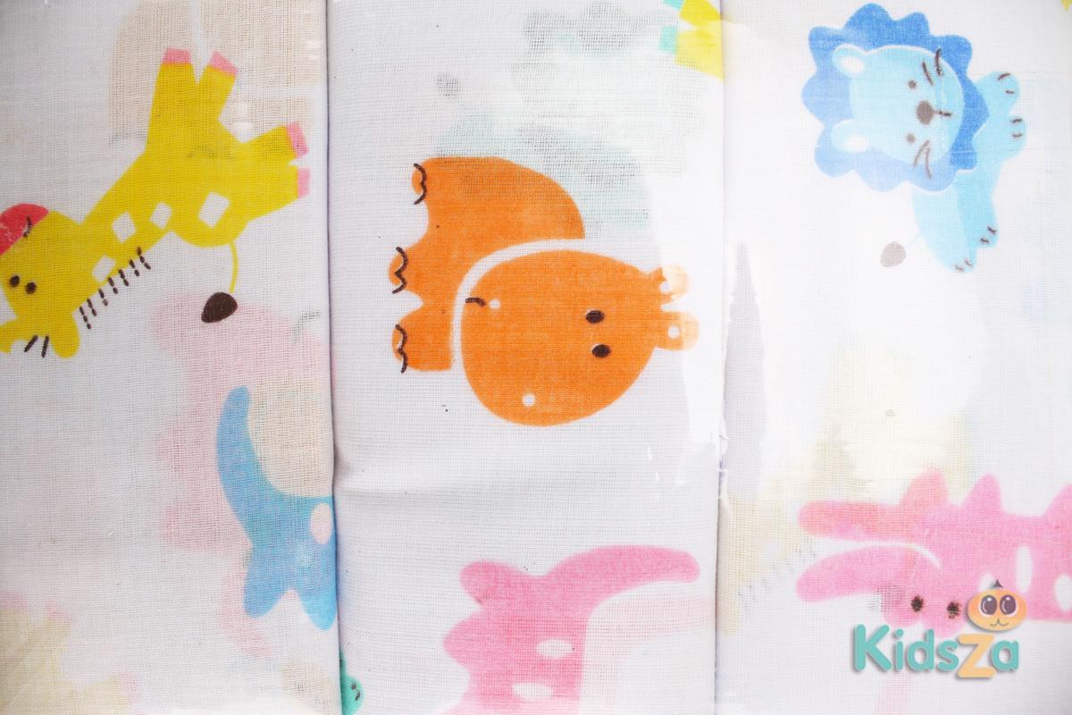 Little Home Baby [12ผืน] [24x24นิ้ว] [คละลาย] ผ้าอ้อมสาลู พิมพ์ลาย สำหรับเด็ก